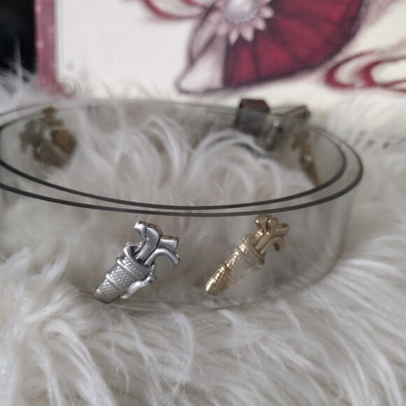 Daily Brand Clear PVC Belt Golf Bag Studs Gold Silver Transparent Y2K Style - Picture 2 of 10